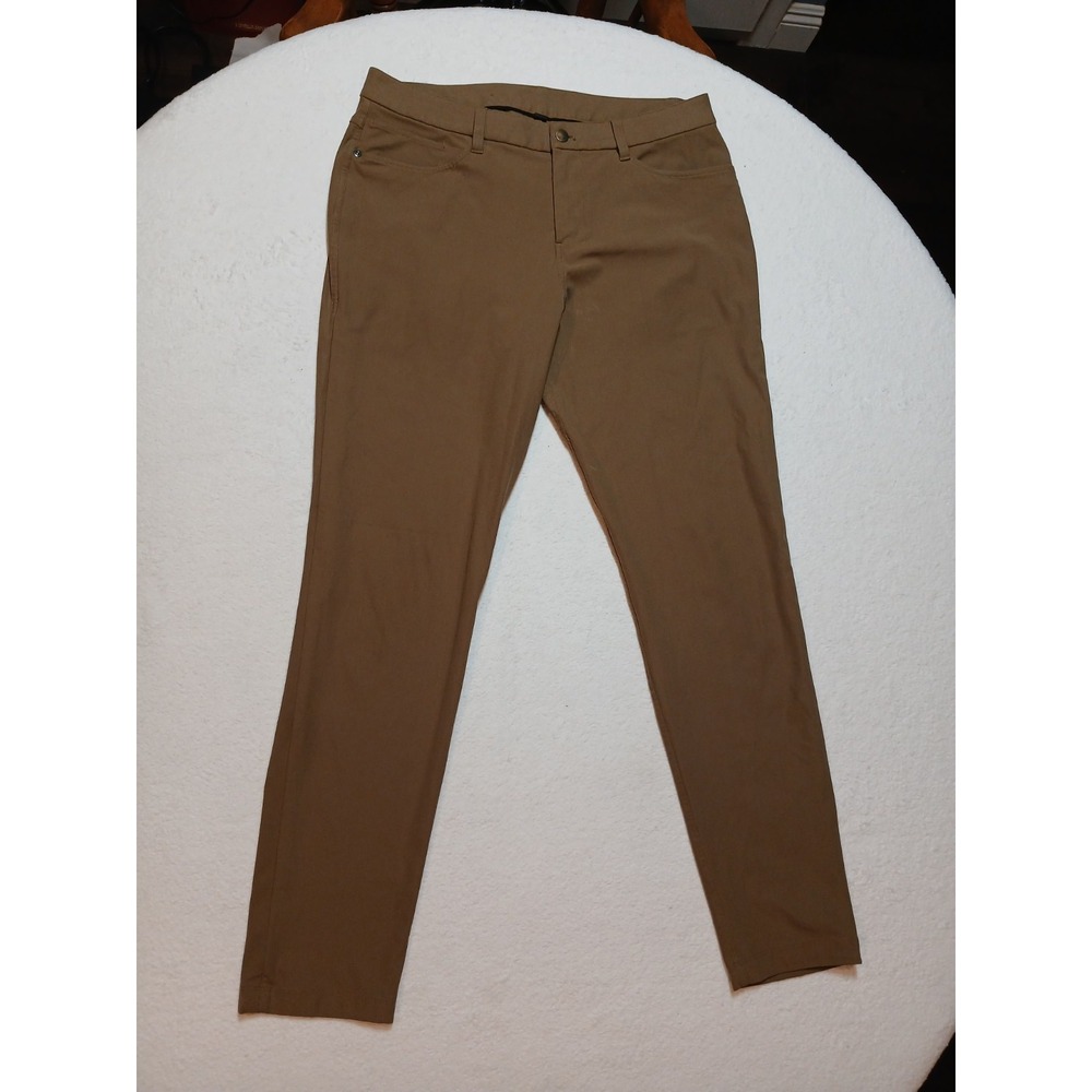 Lululemon ABC Slim Fit 5 Pocket Warpstreme Pants Mens 33x32 Artifact Brown Tech